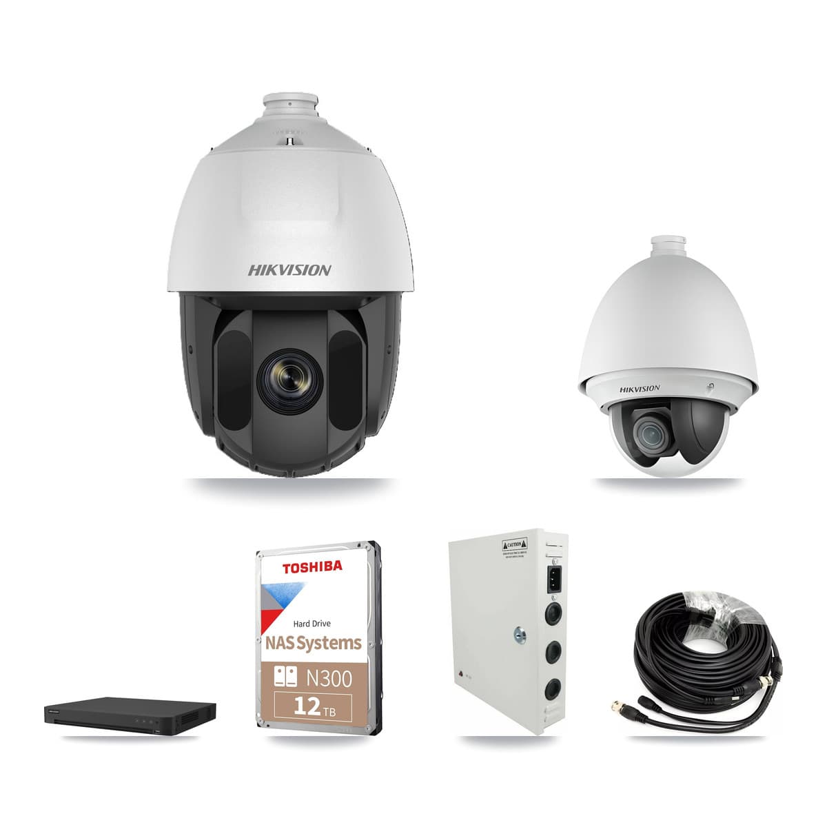 Hikvision 32-Channel 2MP CCTV Kit — 1 DS-2AE4225T + 19 DS-2AE5225TI PTZ Cameras + 12TB Recording
