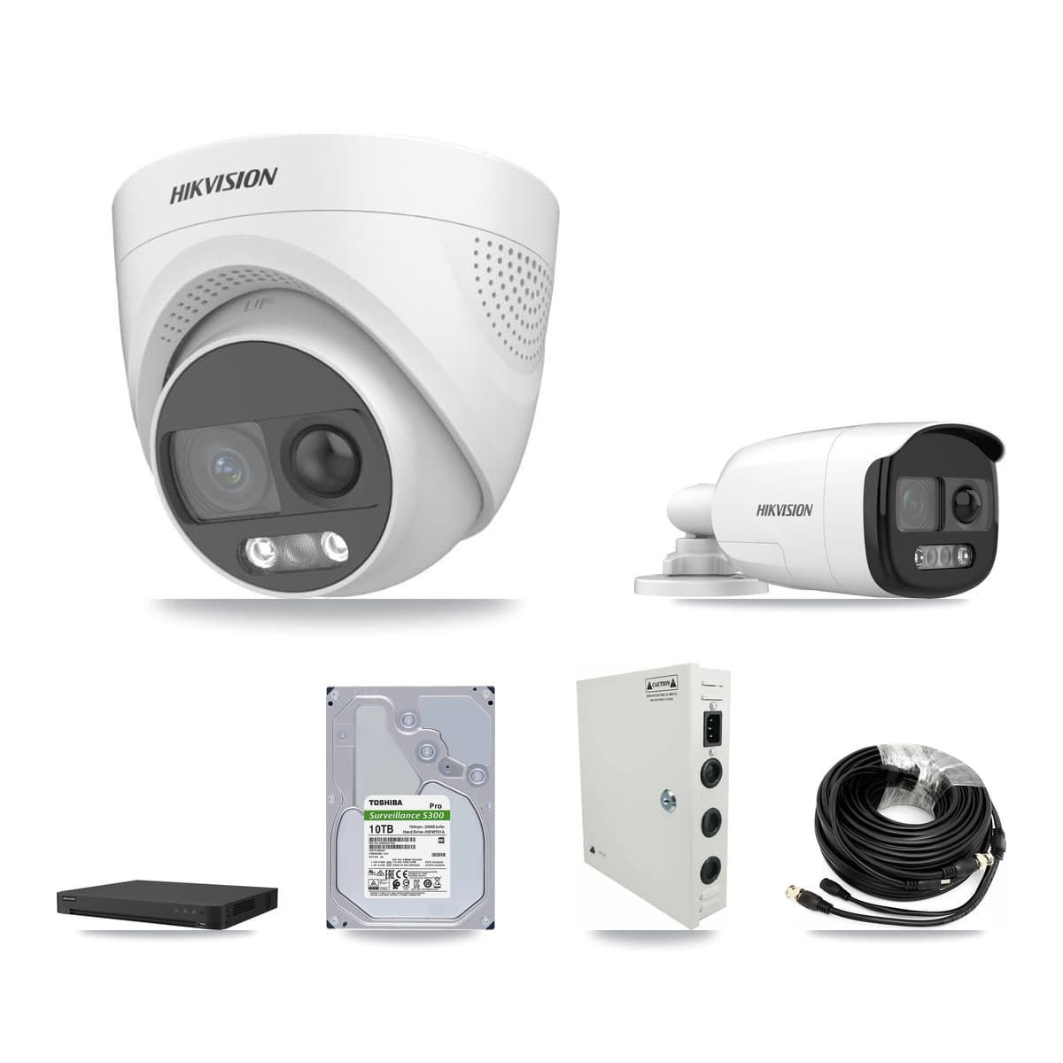 Hikvision 32-Channel 5MP CCTV Kit — 1 DS-2CE12KF3T Bullet + 30 DS-2CE72KF3T Turret Cameras + 10TB Recording