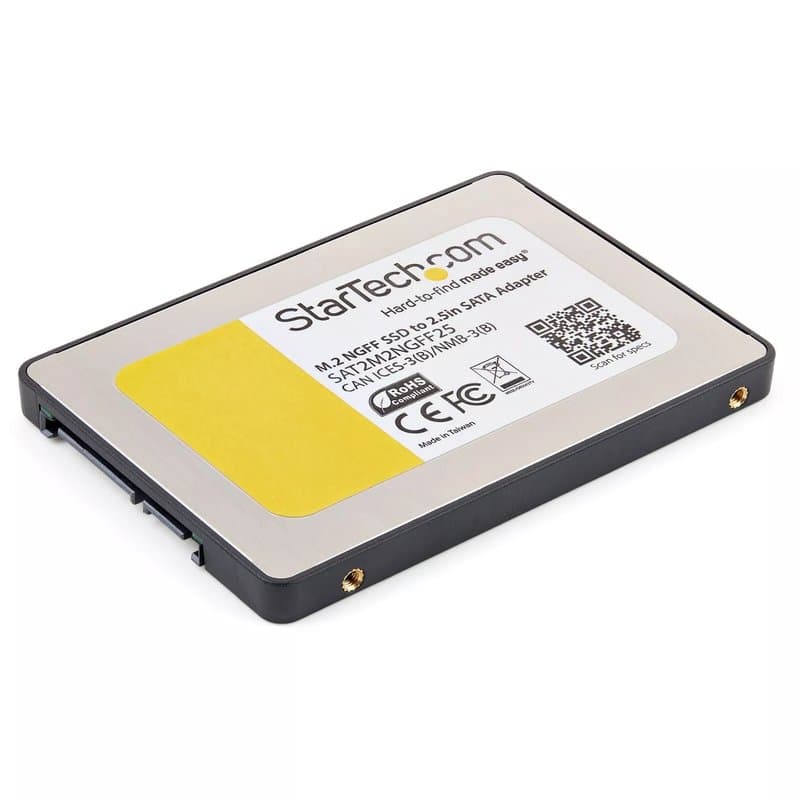 StarTech.com M.2 NGFF SSD to 2.5" SATA III Adapter - M.2 SSD Converter Caddy - Image 1