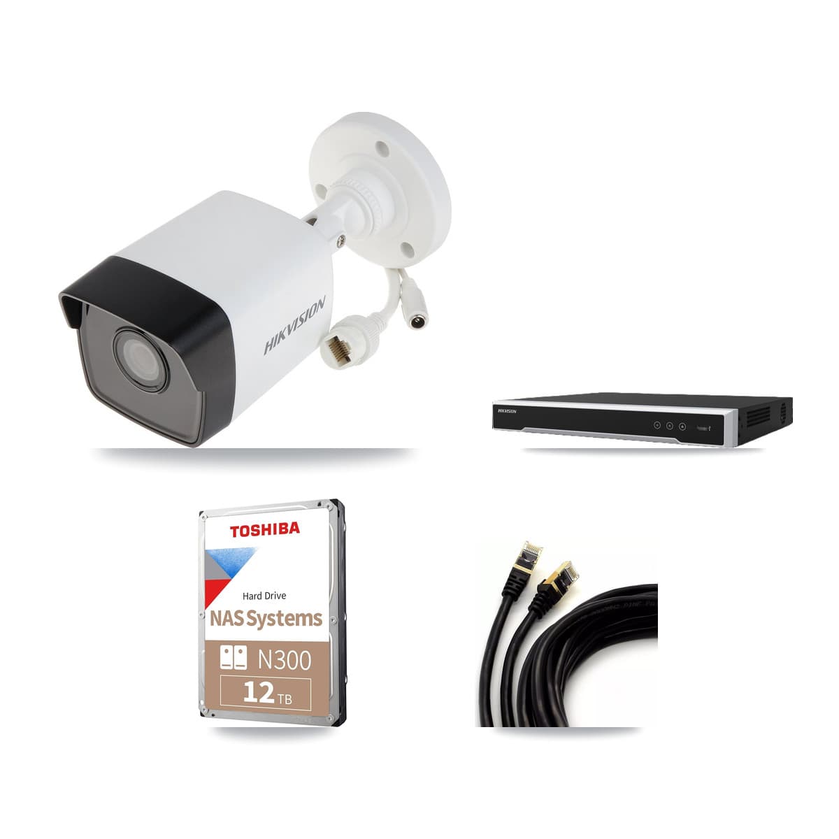 Hikvision 16-Channel 5MP CCTV Kit — 9 Bullet Cameras + 12TB Recording (DS-7616NI-M2 Recorder)