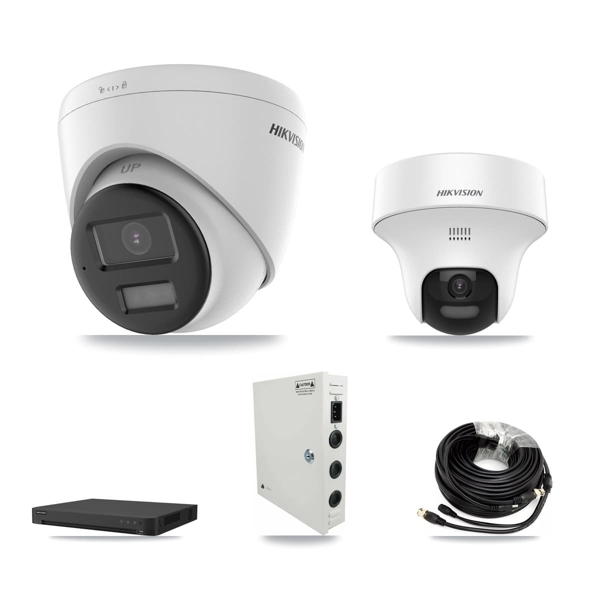 Hikvision 32-Channel 5MP CCTV Kit — 8 DS-2CE70K0T + 16 DS-2CE78K0T Turret Cameras + 8TB Recording