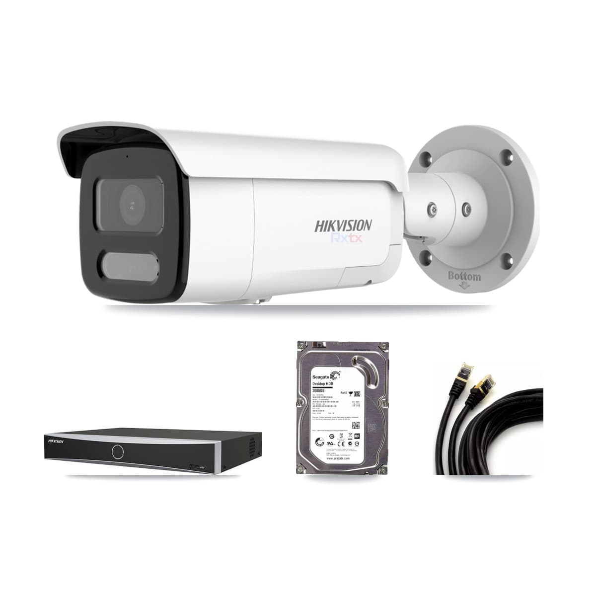 Hikvision 4-Channel 4K CCTV Kit — 2 Bullet Cameras + 2TB Recording
