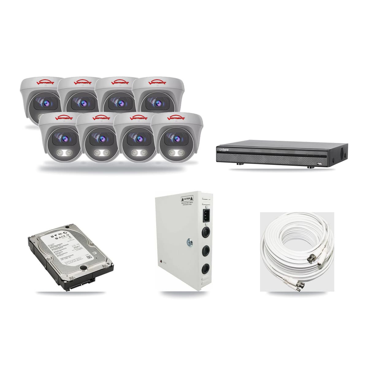 Viper & Dahua 8-Channel 5MP CCTV Kit — 8 Cameras + 5TB Recording - Image 1