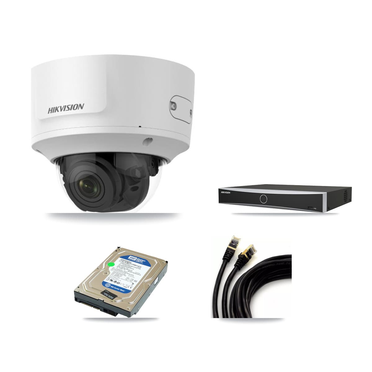 Hikvision 4-Channel 2MP CCTV Kit — 1 Dome Camera + 500GB Recording