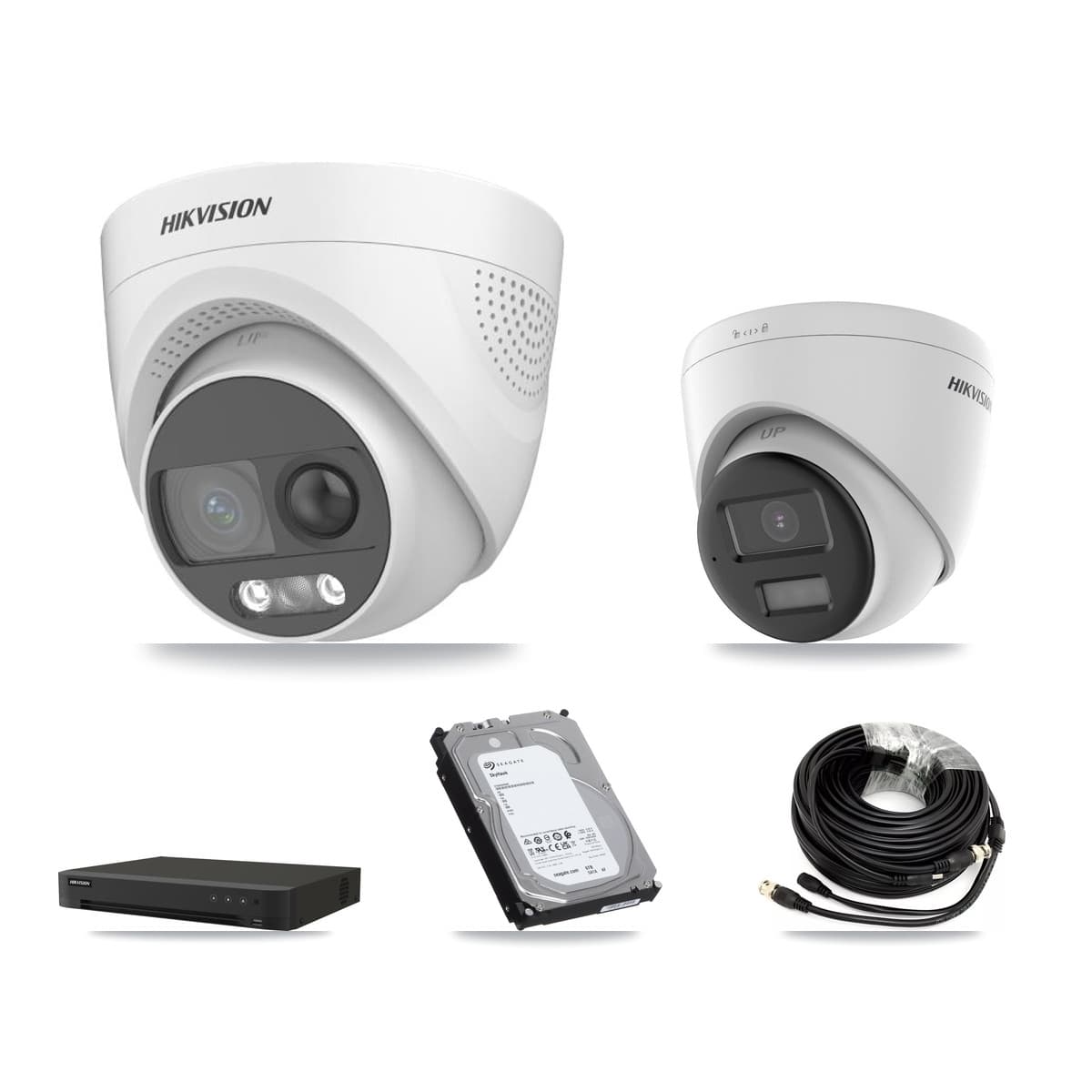 Hikvision 16-Channel 5MP CCTV Kit — 6 DS-2CE72KF3T + 2 DS-2CE78K0T Turret Cameras + 6TB Recording - Image 1