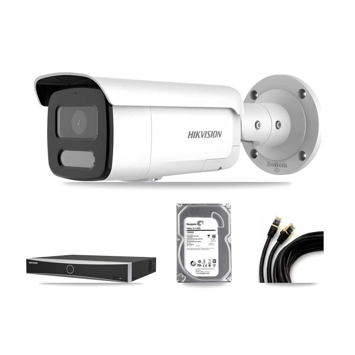 Hikvision 4-Channel 4MP CCTV Kit — 2 Bullet Cameras + 1TB Recording - Image 1