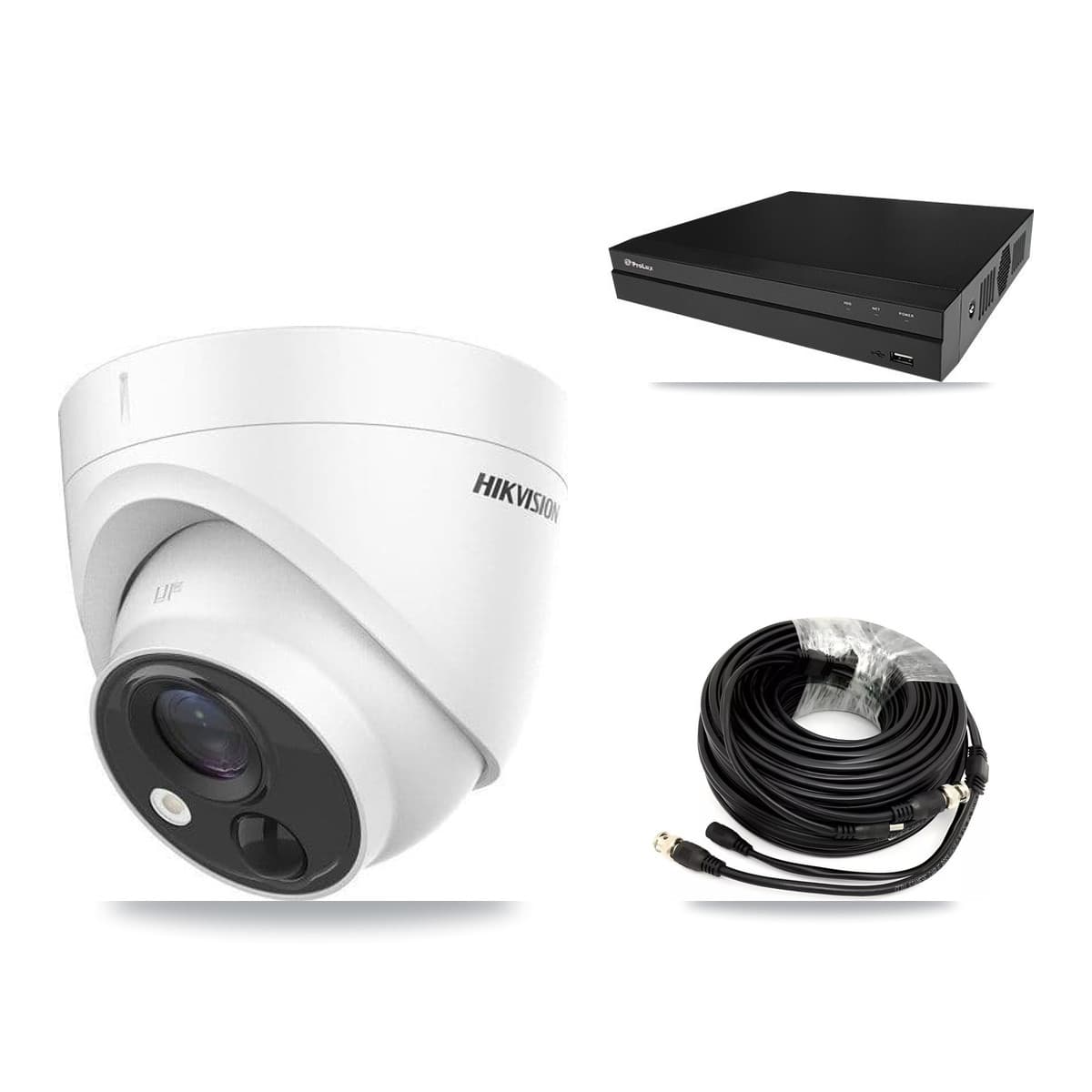 Hikvision & Prolux 8-Channel 5MP CCTV Kit — 8 DS-2CE71H0T Turret Cameras + 3TB Recording