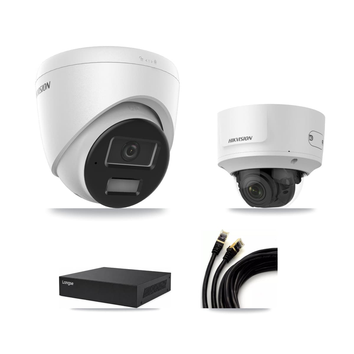 Hikvision & Longse 8-Channel 2MP – 4MP CCTV Kit — 6 4MP Turret + 2 2MP Dome Cameras + 8TB Recording
