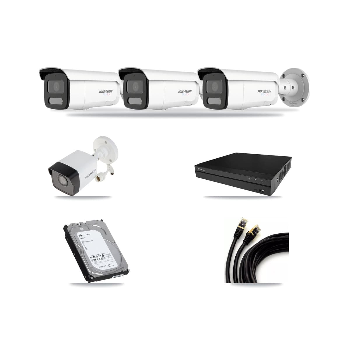 Hikvision & Prolux 8-Channel 5MP – 4K CCTV Kit — 1 5MP + 3 4K Bullet Cameras + 6TB Recording - Image 1