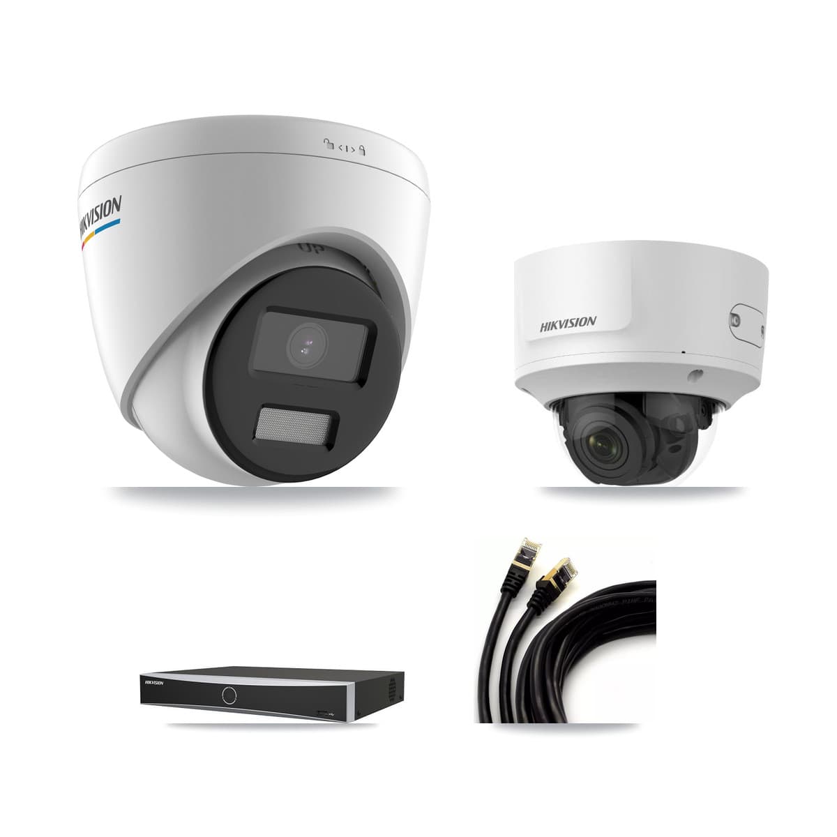 Hikvision 4-Channel 2MP CCTV Kit — 3 Turret + 1 Dome Cameras + 3TB Recording