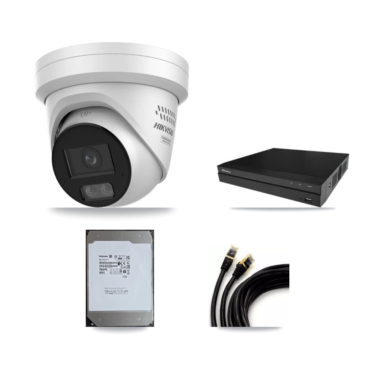 Prolux 16-Channel 4MP – 5MP CCTV Kit — 15 4MP Turret + 1 5MP Dome Cameras + 14TB Recording