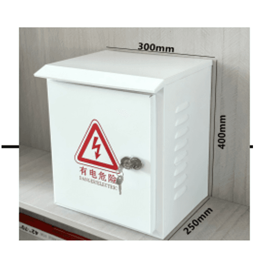 IPBOX Metal CCTV Cabinet 370×300×230mm White Enclosure