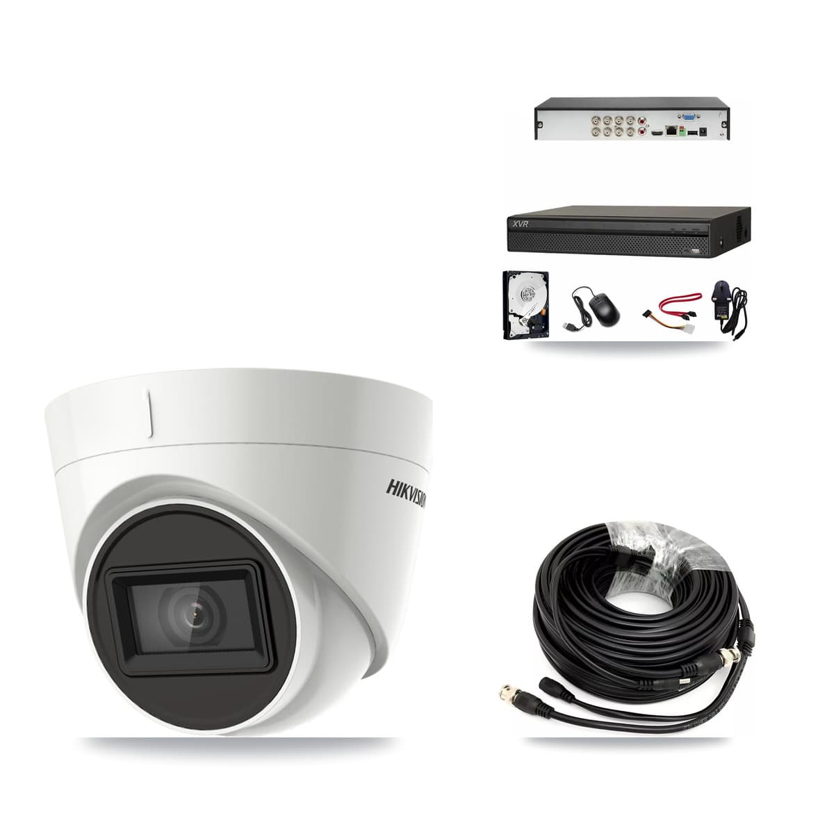 Hikvision & Dahua 8-Channel 4K CCTV Kit — 4 DS-2CE78U1T Turret Cameras + 3TB Recording
