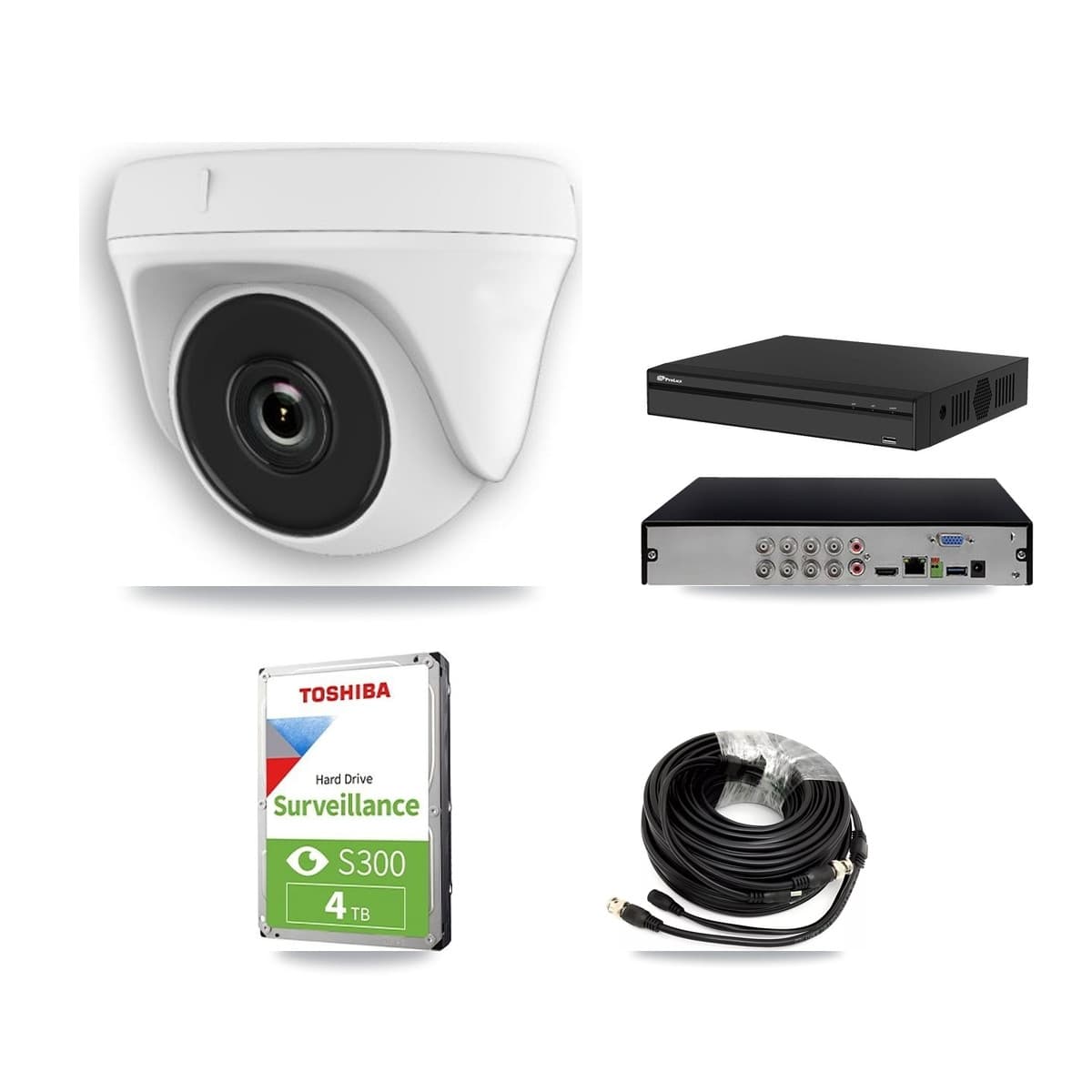 Prolux 8-Channel 2MP CCTV Kit — 6 Dome Cameras + 4TB Recording