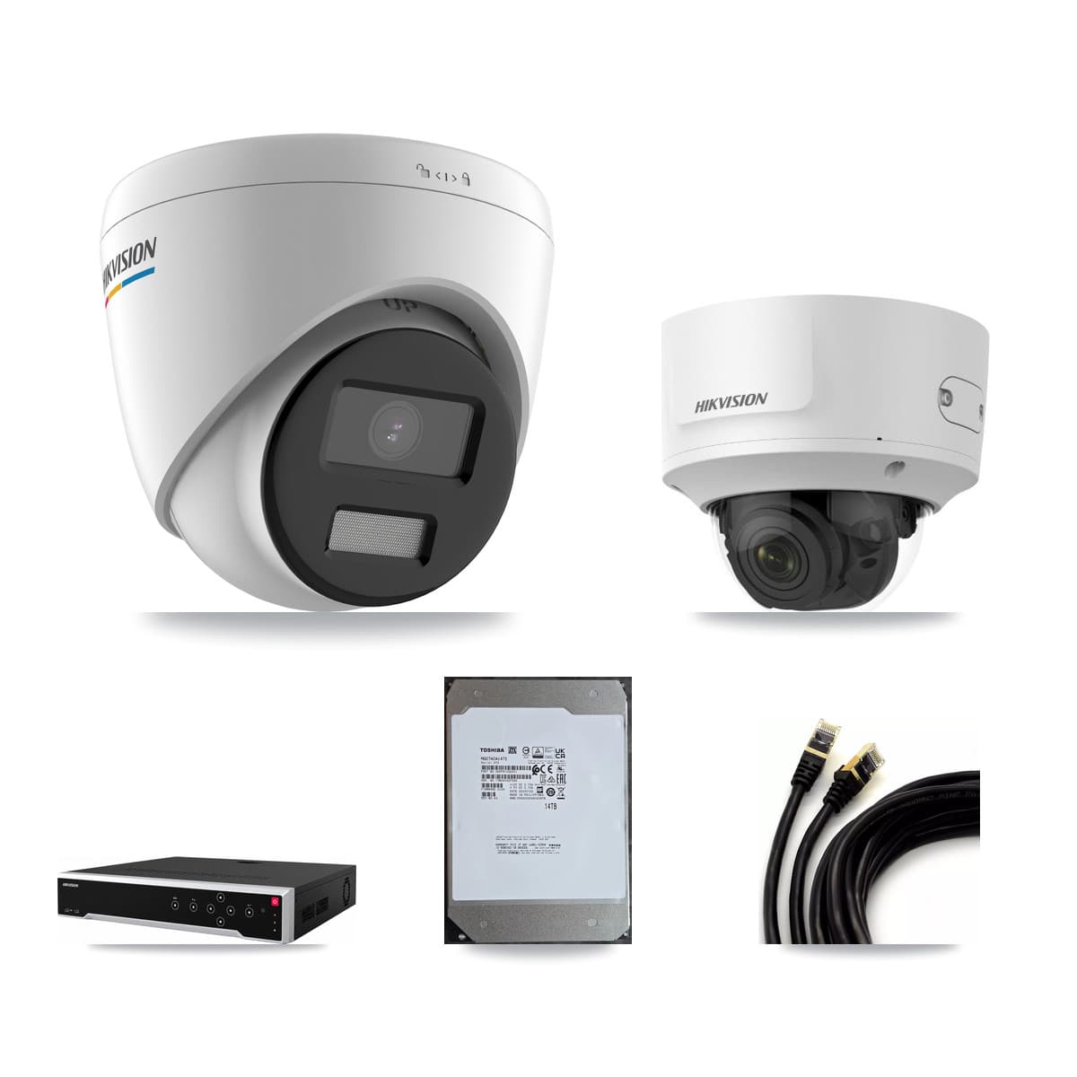 Hikvision 32-Channel 2MP CCTV Kit — 15 Turret + 1 Dome Cameras + 14TB Recording
