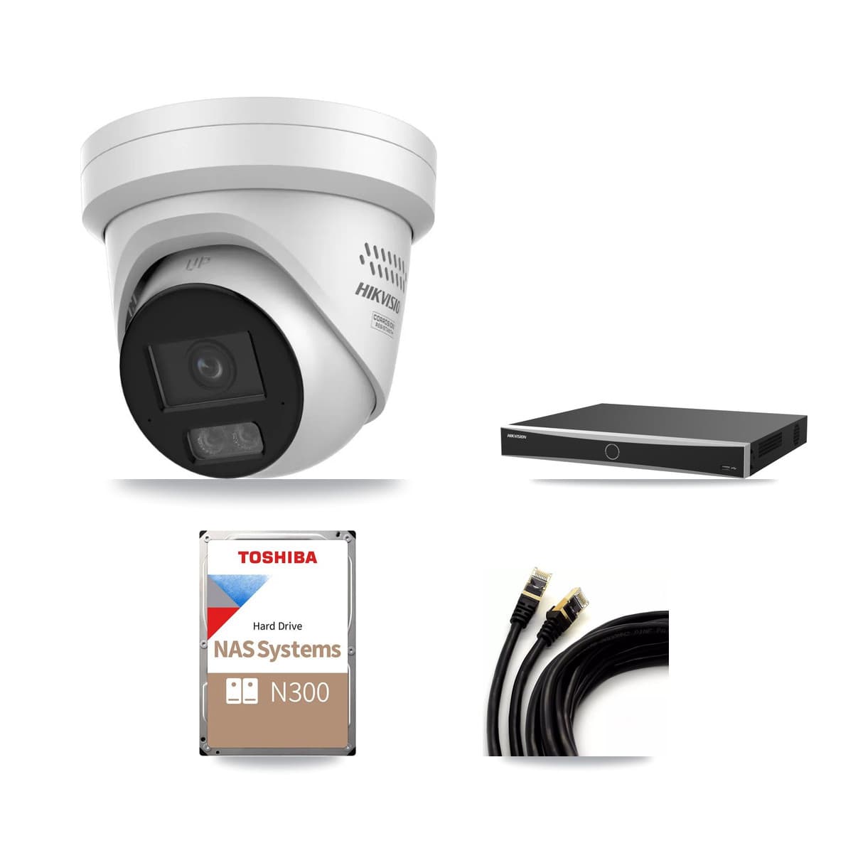 Hikvision 16-Channel 4MP CCTV Kit — 14 DS-2CD2347G3 Turret Cameras + 18TB Recording
