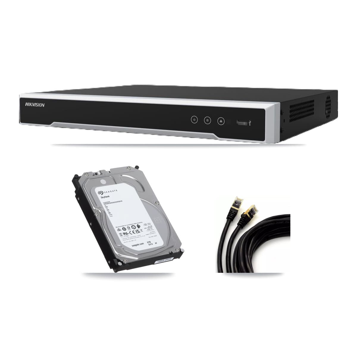 Hikvision 8-Channel 5MP CCTV Kit — 5 Dome Cameras + 6TB Recording (DS-7608NI-M2 Recorder) - Image 1