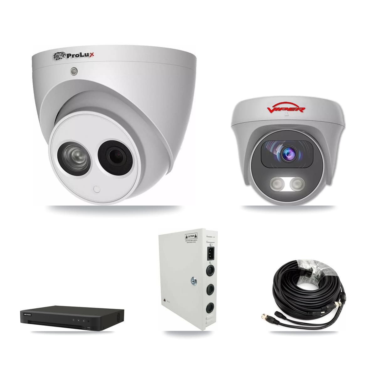 16-Channel 4MP – 5MP CCTV Kit — 6 4MP Turret + 6 5MP Cameras + 12TB Recording - Image 1
