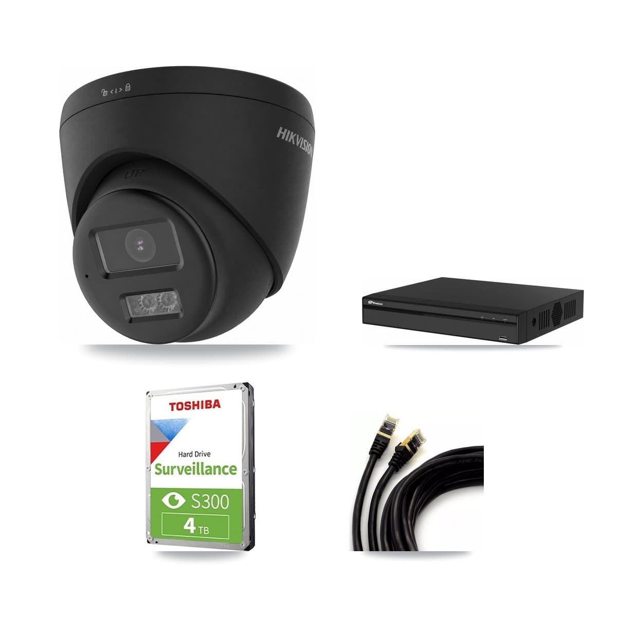 Prolux 4-Channel 5MP – 4K CCTV Kit — 1 4K Turret + 1 5MP Dome Cameras + 4TB Recording - Image 1