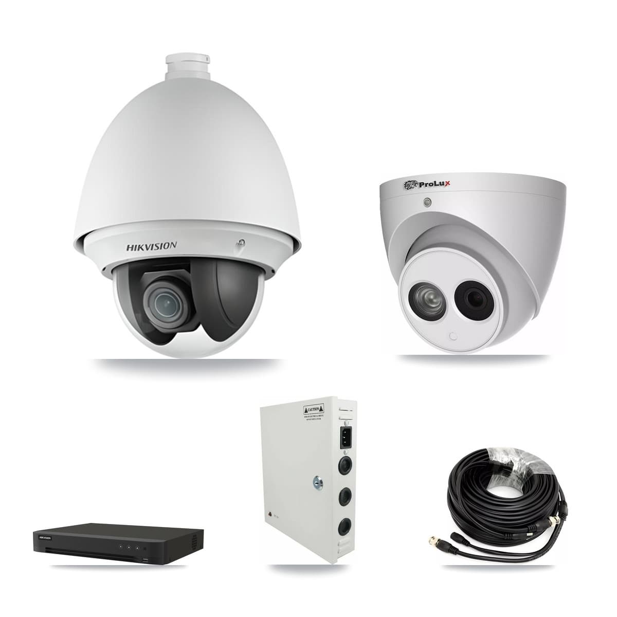 Hikvision & Prolux 16-Channel 2MP – 4MP CCTV Kit — 11 2MP PTZ + 1 4MP Turret Cameras + 8TB Recording (IDS-7216HQHI Recorder) - Image 1