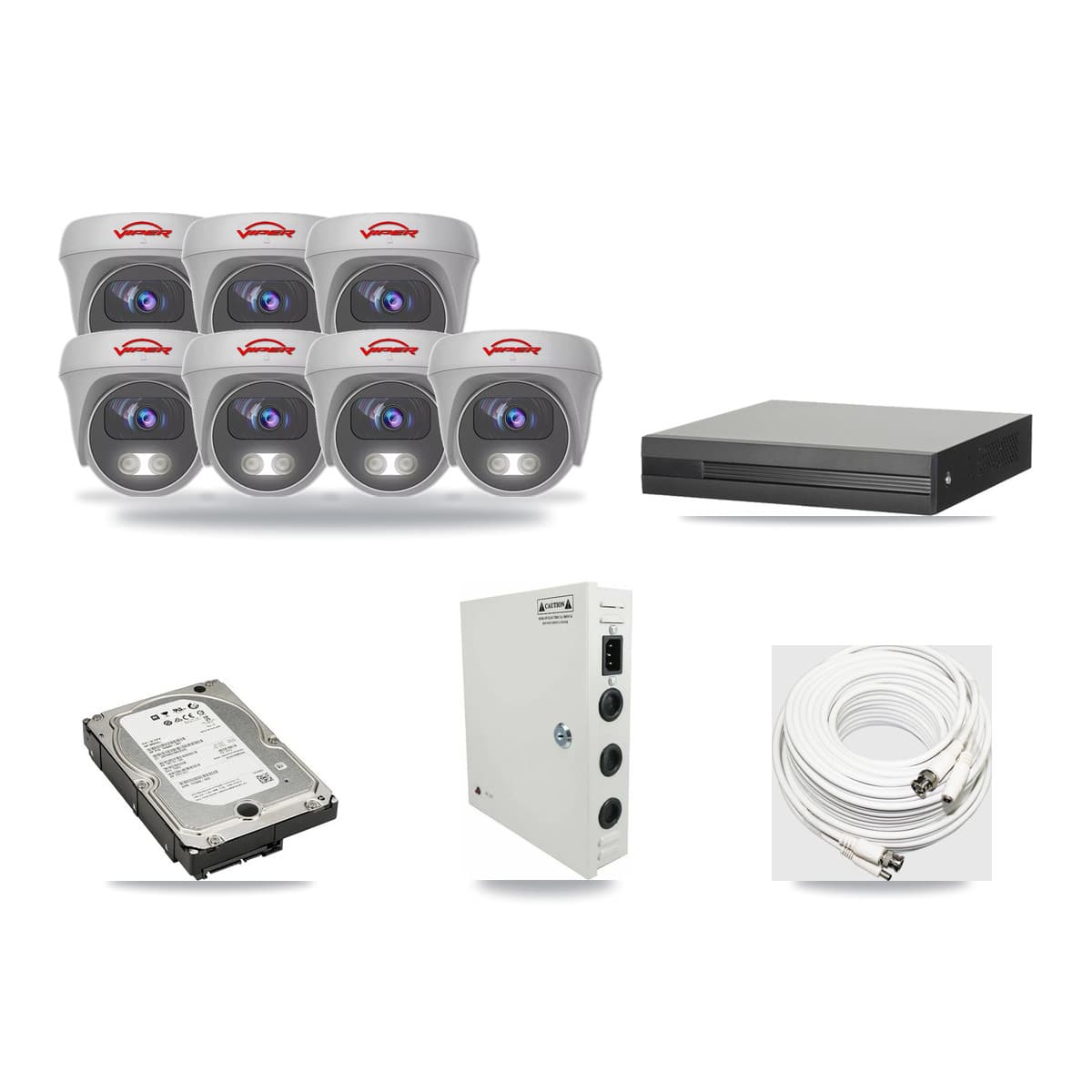 16-Channel 5MP CCTV Kit — 7 Viper Cameras + 5TB Recording - Image 1