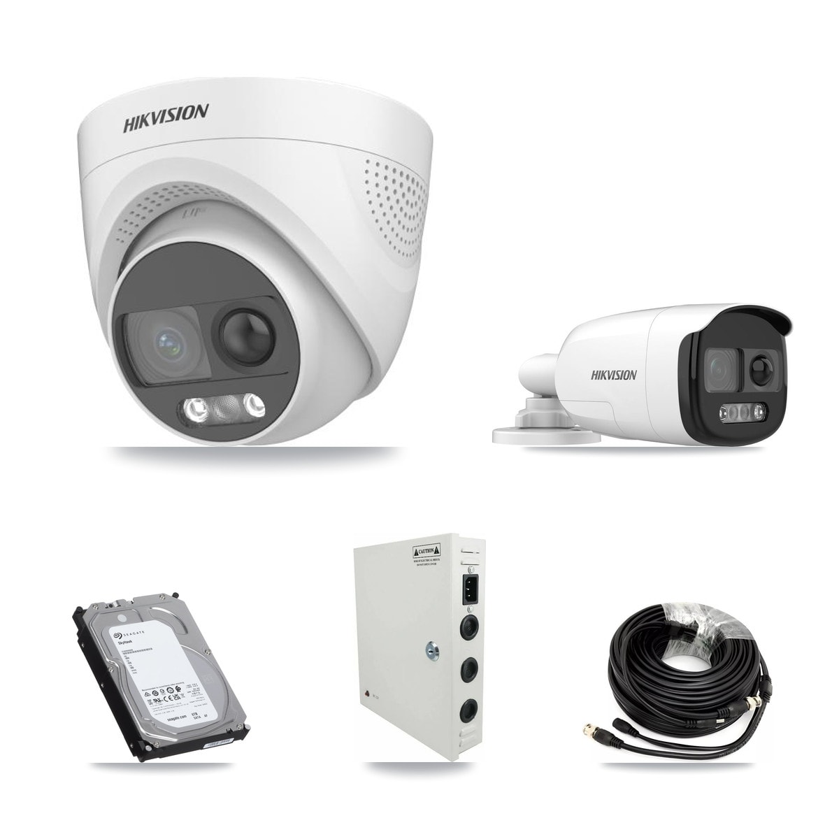 Hikvision 32-Channel 5MP CCTV Kit — 1 DS-2CE12KF3T Bullet + 15 DS-2CE72KF3T Turret Cameras + 6TB Recording (IDS-7332HUHI Recorder) - Image 1