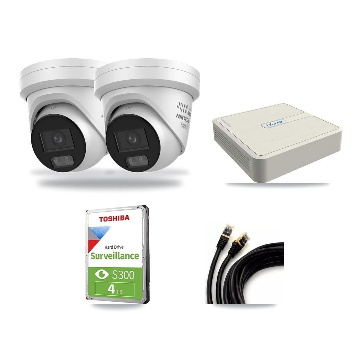 HiLook 8-Channel 4MP – 5MP CCTV Kit — 2 4MP Turret + 1 5MP Dome Cameras + 4TB Recording - Image 1