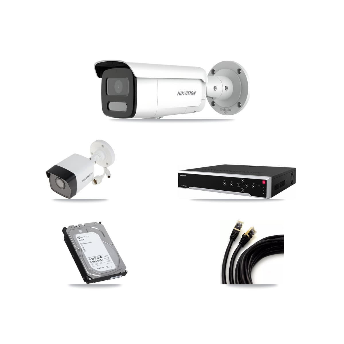 Hikvision 32-Channel 4MP – 5MP CCTV Kit — 1 5MP + 3 4MP Bullet Cameras + 6TB Recording