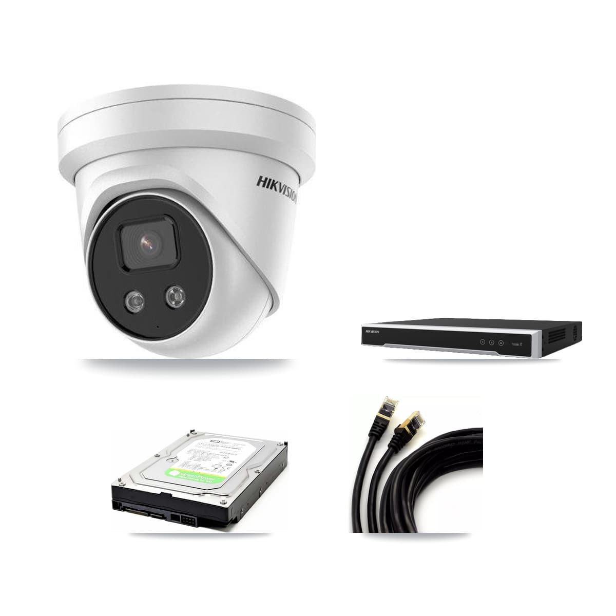 Hikvision 8-Channel 5MP CCTV Kit — 1 Turret Camera + 1TB Recording (DS-7608NI-M2 Recorder)