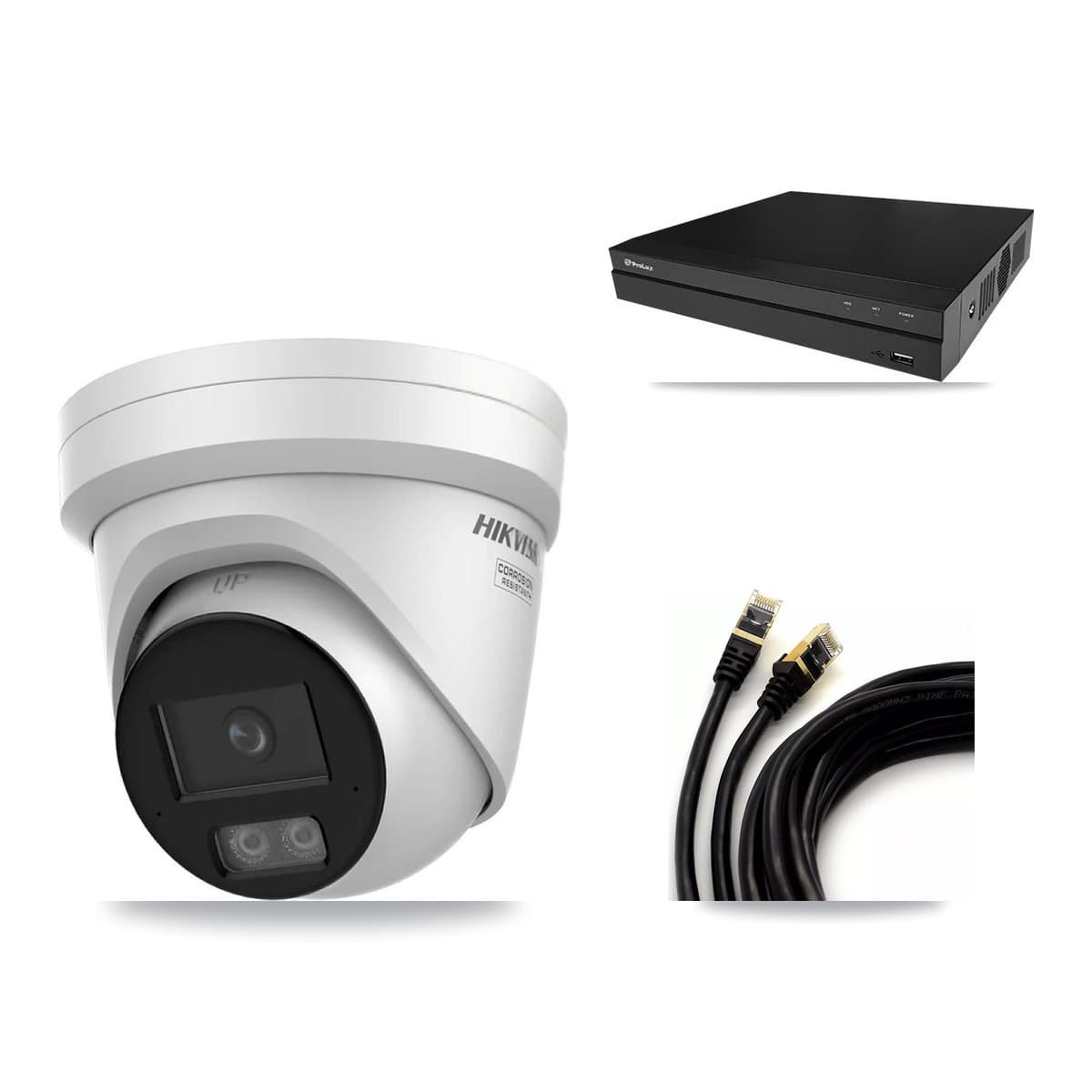 Hikvision & Prolux 8-Channel 4K CCTV Kit — 1 DS-2CD2387G3 Turret Camera + 3TB Recording