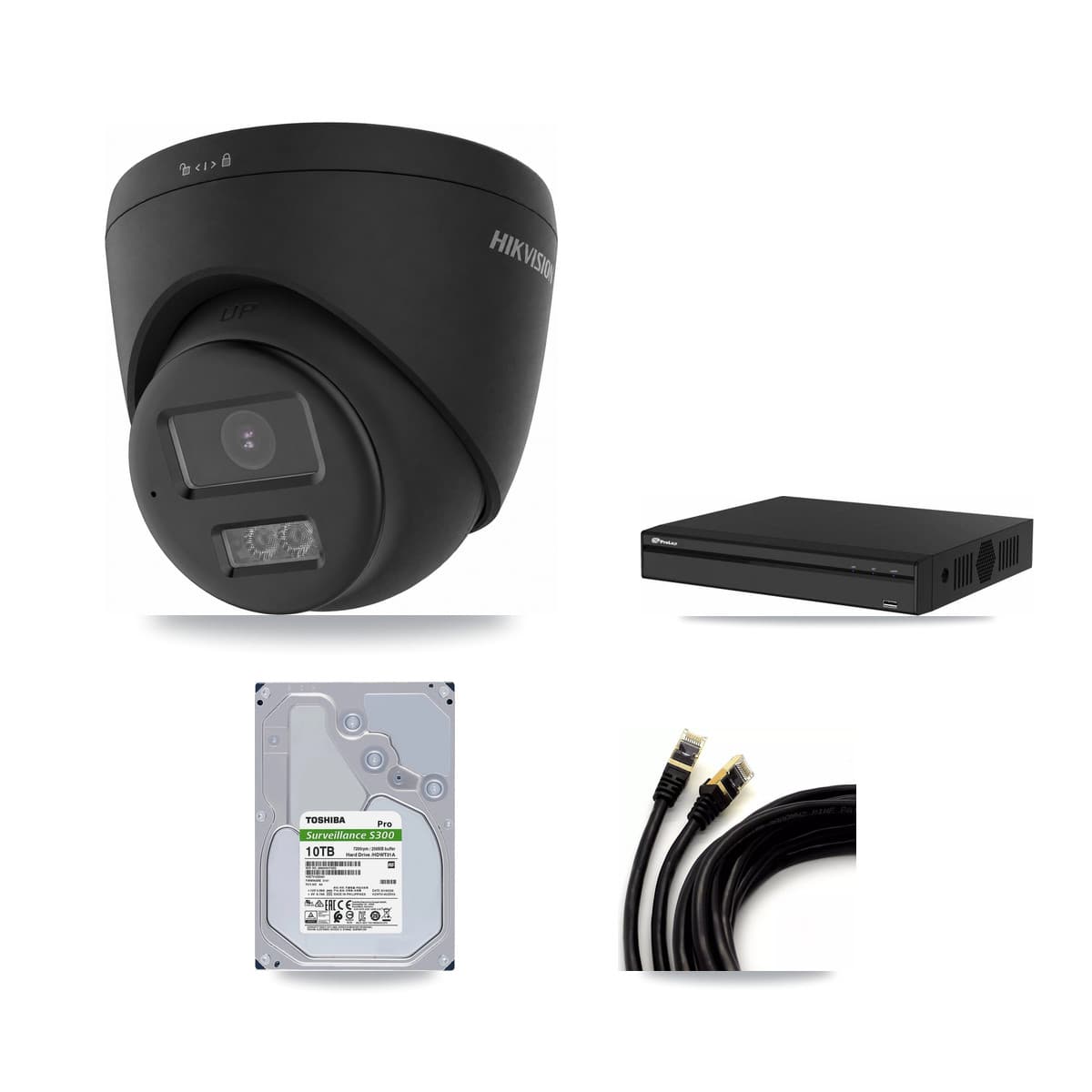 Prolux 4-Channel 5MP – 4K CCTV Kit — 3 4K Turret + 1 5MP Dome Cameras + 10TB Recording