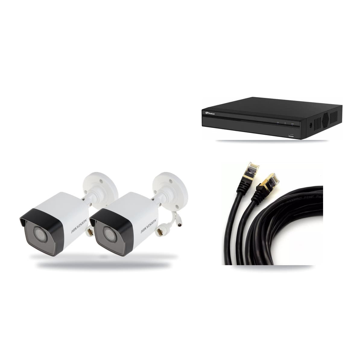 Hikvision & Prolux 4-Channel 5MP CCTV Kit — 2 Bullet Cameras + 3TB Recording - Image 1