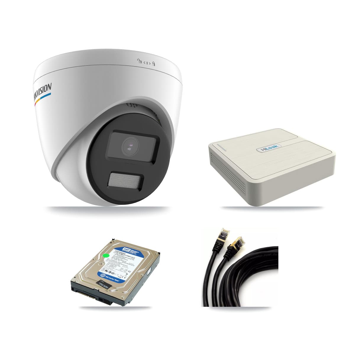 Hikvision & HiLook 8-Channel 2MP CCTV Kit — 1 Turret Camera + 500GB Recording (NVR-108H-D Recorder) - Image 1