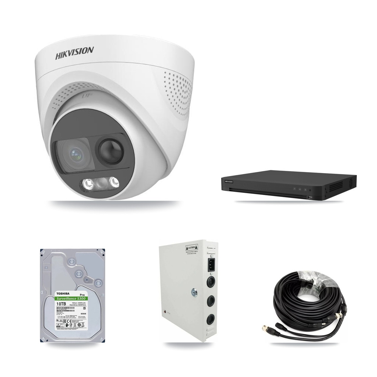 Hikvision 32-Channel 5MP CCTV Kit — 32 DS-2CE72KF3T Turret Cameras + 2× 10TB Recording - Image 1