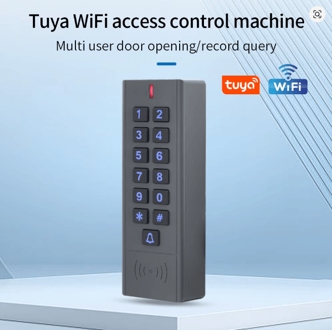 12V-24V Waterproof Wifi Tuya Access Control Keypad OTA Door Controller System RFID Keyboard WG26-44 56 58 APP Remote Door Opener
