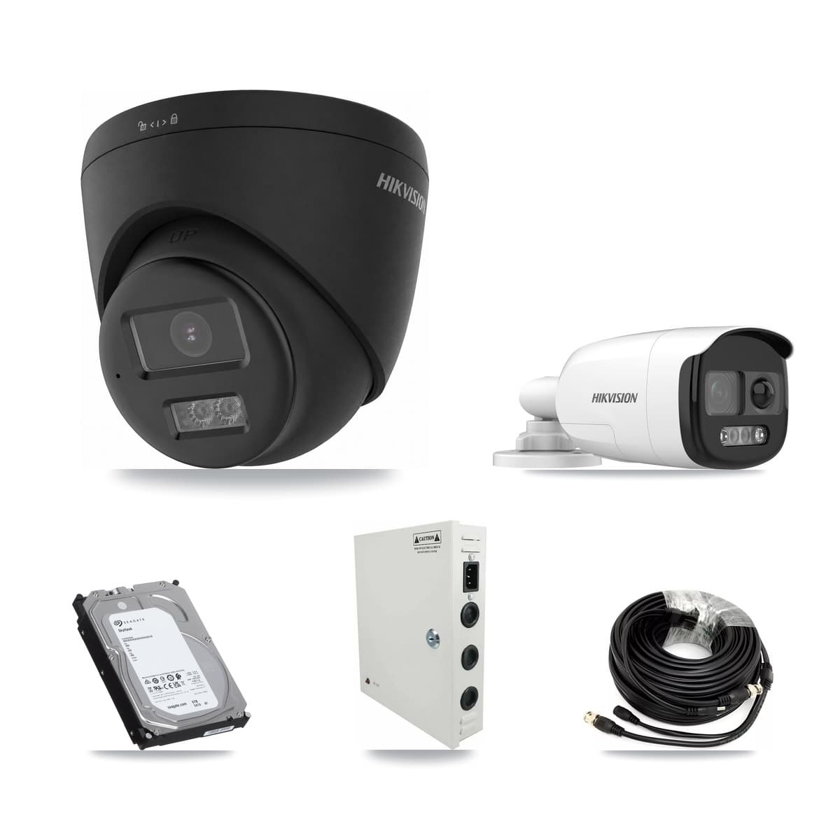 Hikvision 32-Channel 5MP – 4K CCTV Kit — 6 5MP Bullet + 13 Black 4K Turret Cameras + 3× 6TB Recording - Image 1