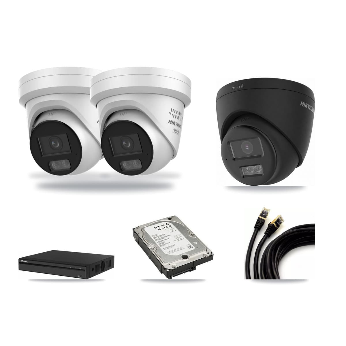 Prolux 4-Channel 4MP – 4K CCTV Kit — 1 4K + 2 4MP Turret Cameras + 5TB Recording - Image 1
