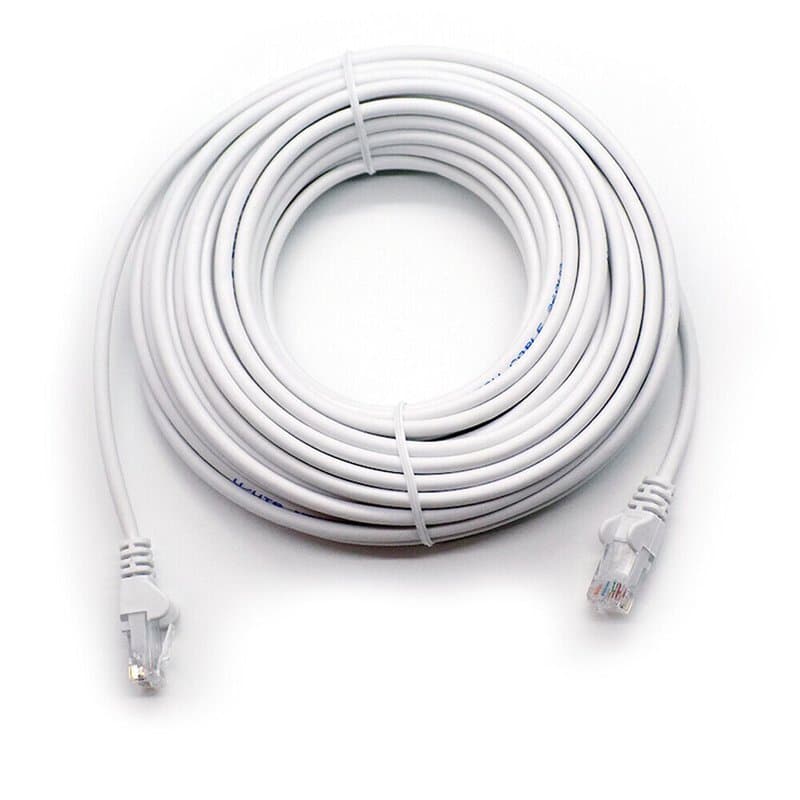 Cat6 Ethernet Cable - High-Speed RJ45 Network Patch Lead 2m White