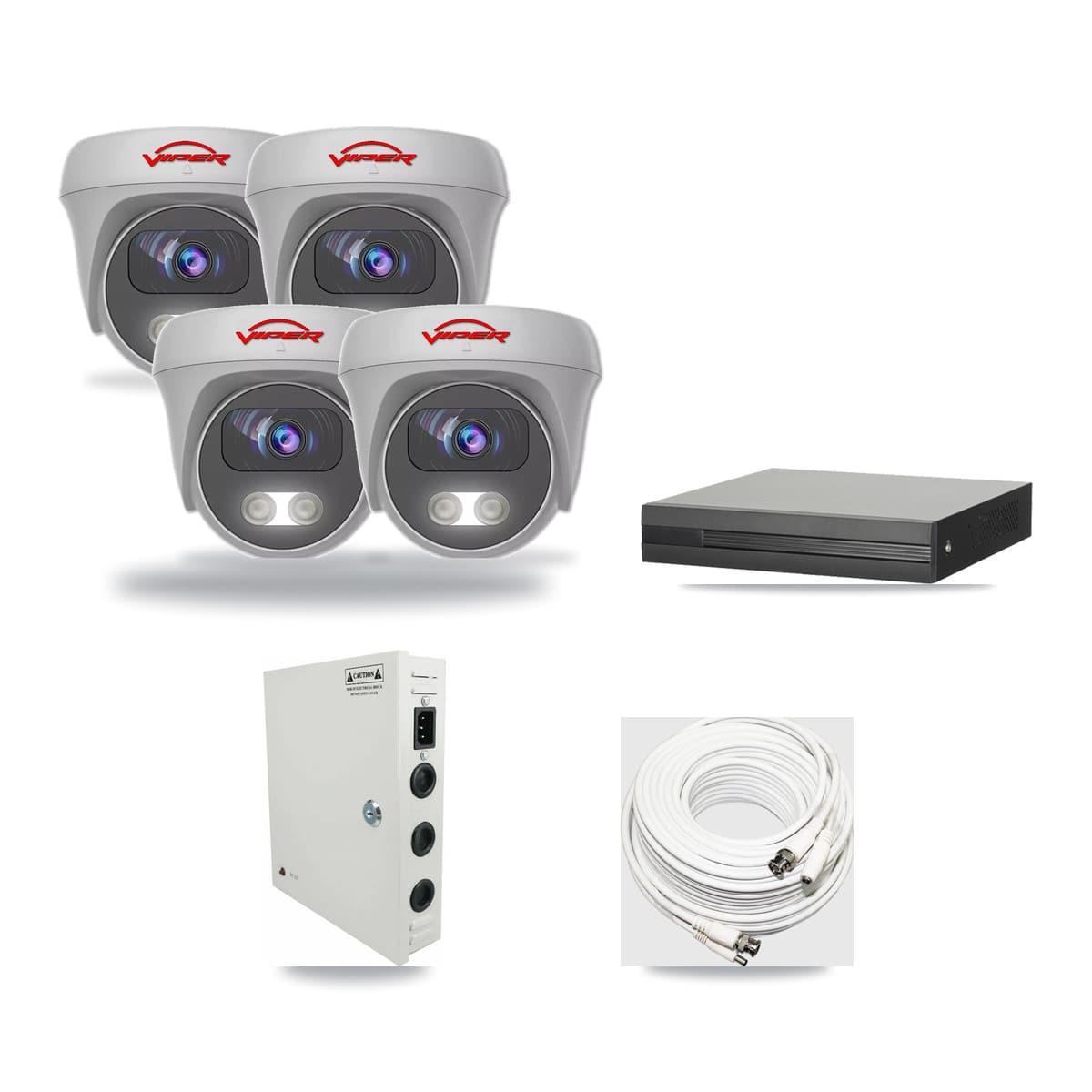 4-channel CCTV kit: 4 cameras (4× 5MP Camera), 2TB hard drive