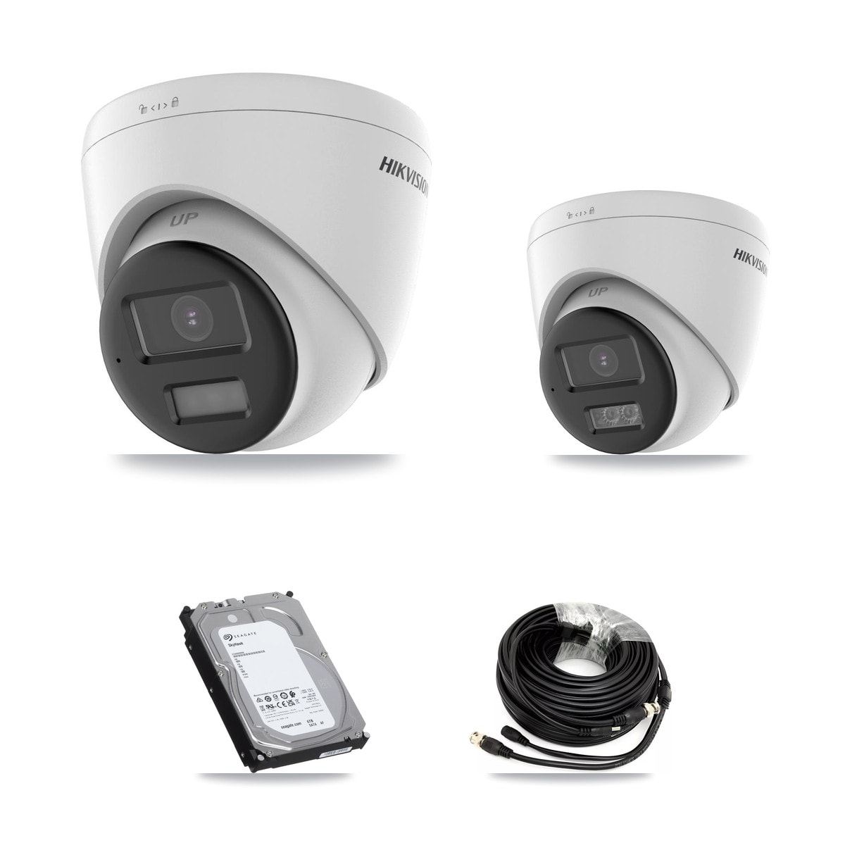 Hikvision & Prolux 8-Channel 5MP CCTV Kit — 3 DS-2CE78K0T + 1 DS-2CE78K0T Turret Cameras + 6TB Recording - Image 1