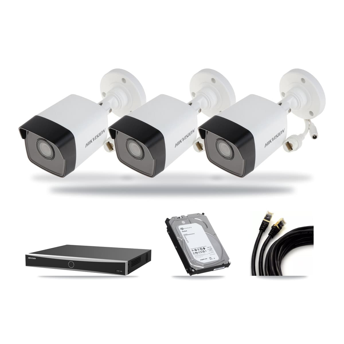 Hikvision 16-Channel 5MP CCTV Kit — 3 Bullet + 1 Dome Cameras + 6TB Recording (DS-7616NXI Recorder) - Image 1