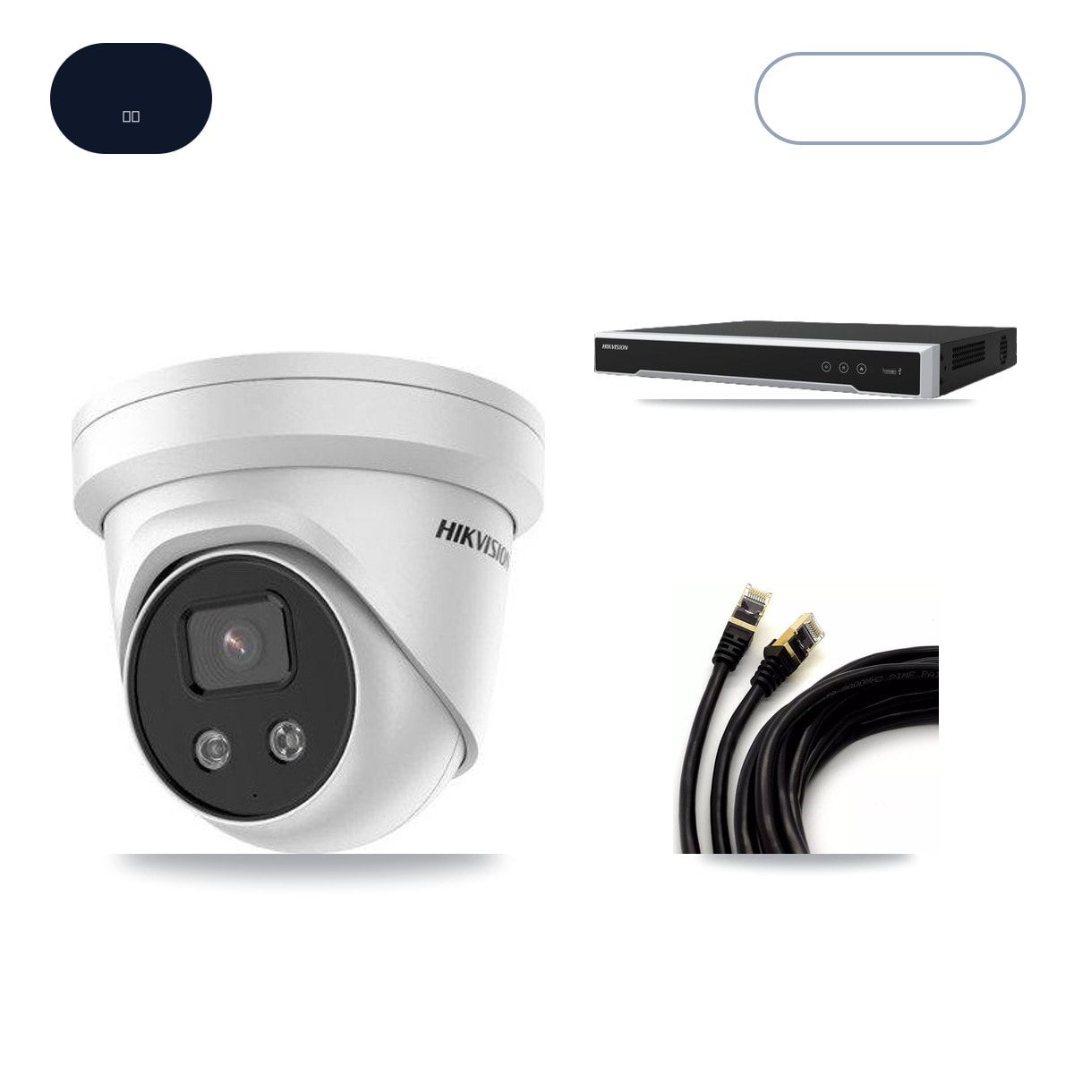 Hikvision DS-7608NI-M2/8P 8-Channel NVR CCTV Kit — 3× DS-2CD3356G2-ISU 5MP Cameras + 6TB HDD