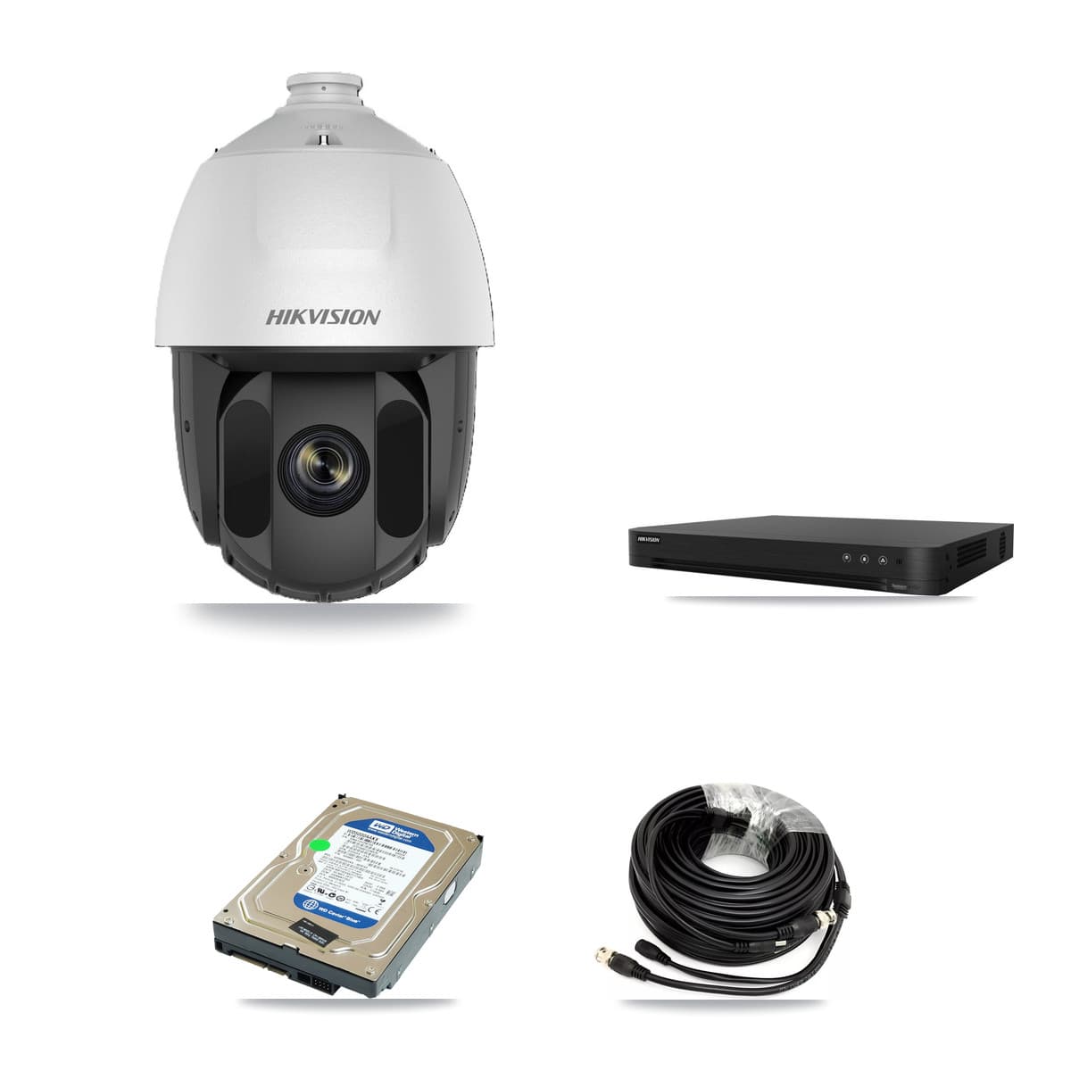 Hikvision 16-Channel 2MP CCTV Kit — 1 DS-2AE5225TI PTZ Camera + 500GB Recording (DS-7216HGHI Recorder)
