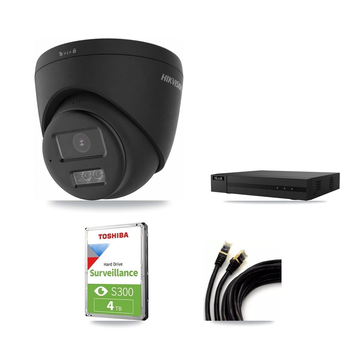 HiLook 8-Channel 5MP – 4K CCTV Kit — 1 4K Turret + 1 5MP Dome Cameras + 4TB Recording - Image 1