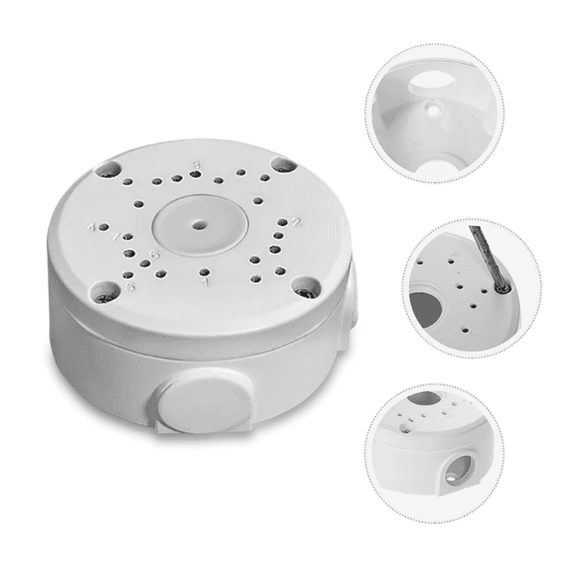 105x50mm Aluminum Alloy CCTV Junction Box White