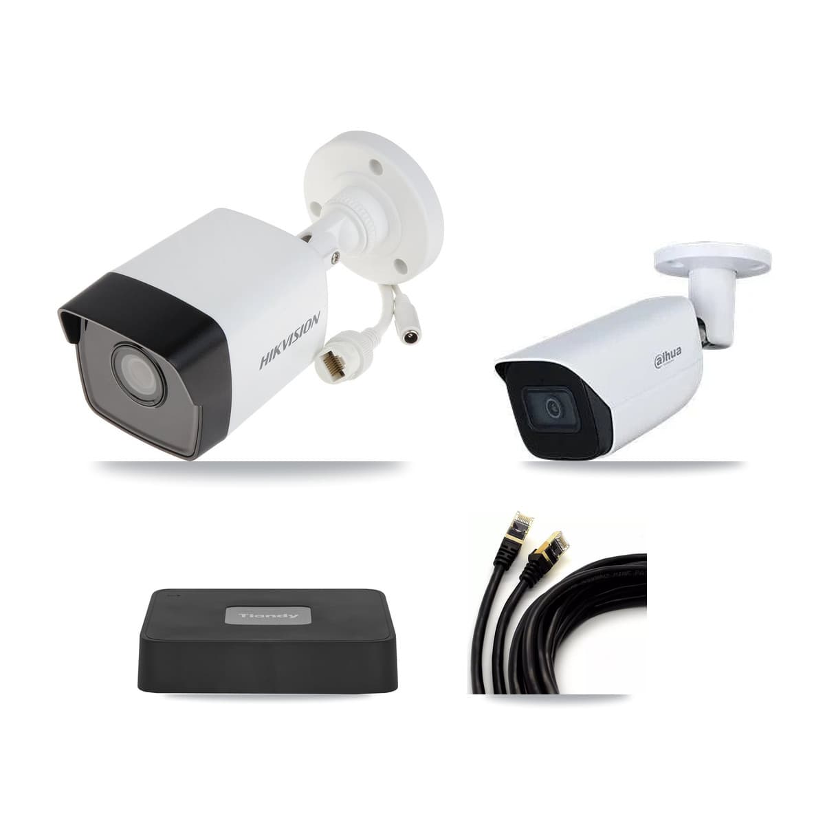 4-Channel 5MP CCTV Kit — 1 DS-2CD1053G0 + 1 IPC-HFW3541E Bullet Cameras + 3TB Recording (TC-R3104-4CH Recorder)