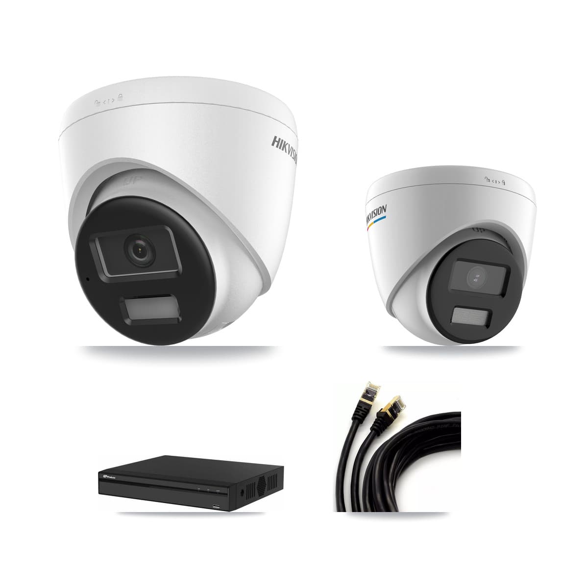 Hikvision & Prolux 4-Channel 2MP – 4K CCTV Kit — 1 2MP + 3 4K Turret Cameras + 8TB Recording