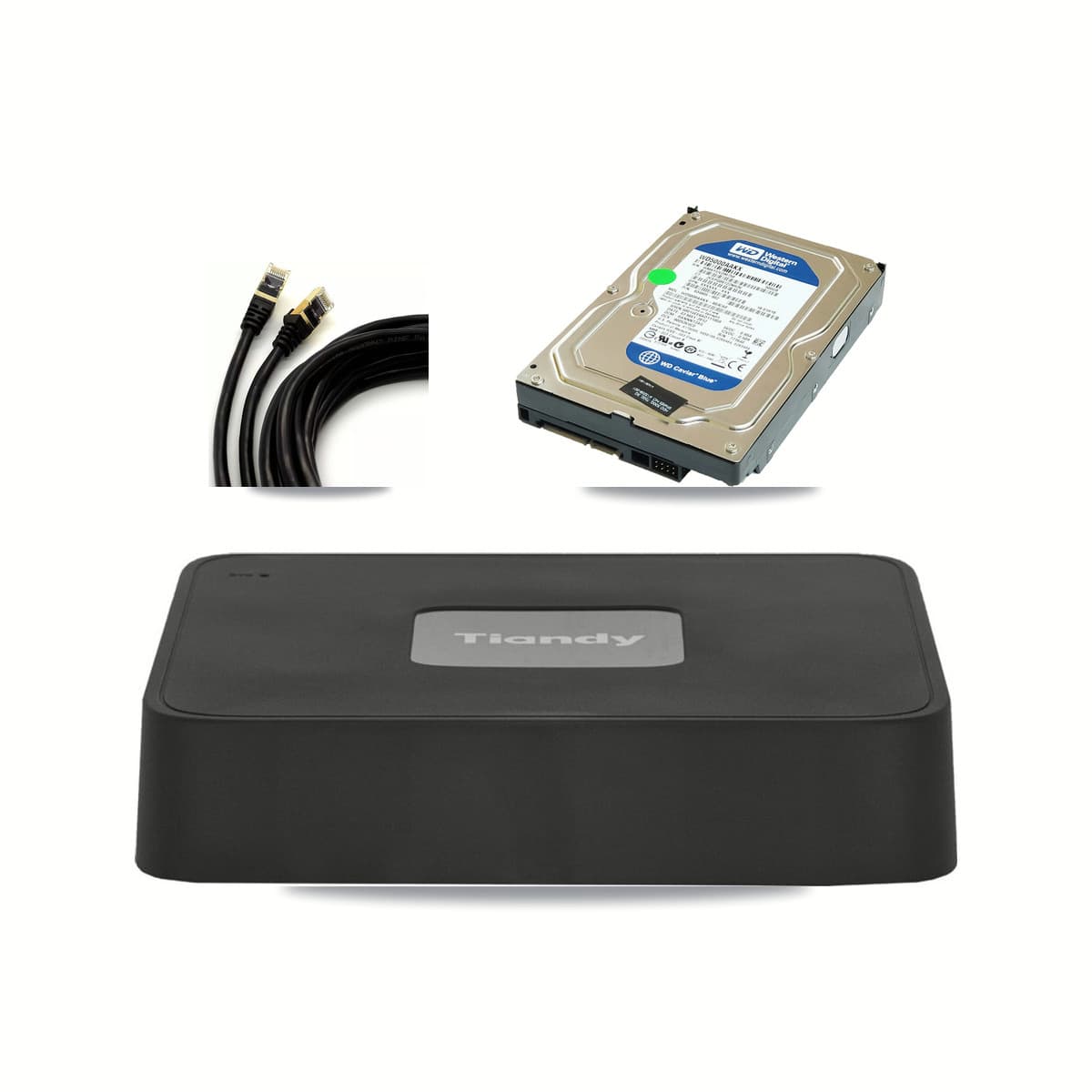 Tiandy 4-channel CCTV kit: 1 camera (1× 5MP Dome), 500GB hard drive