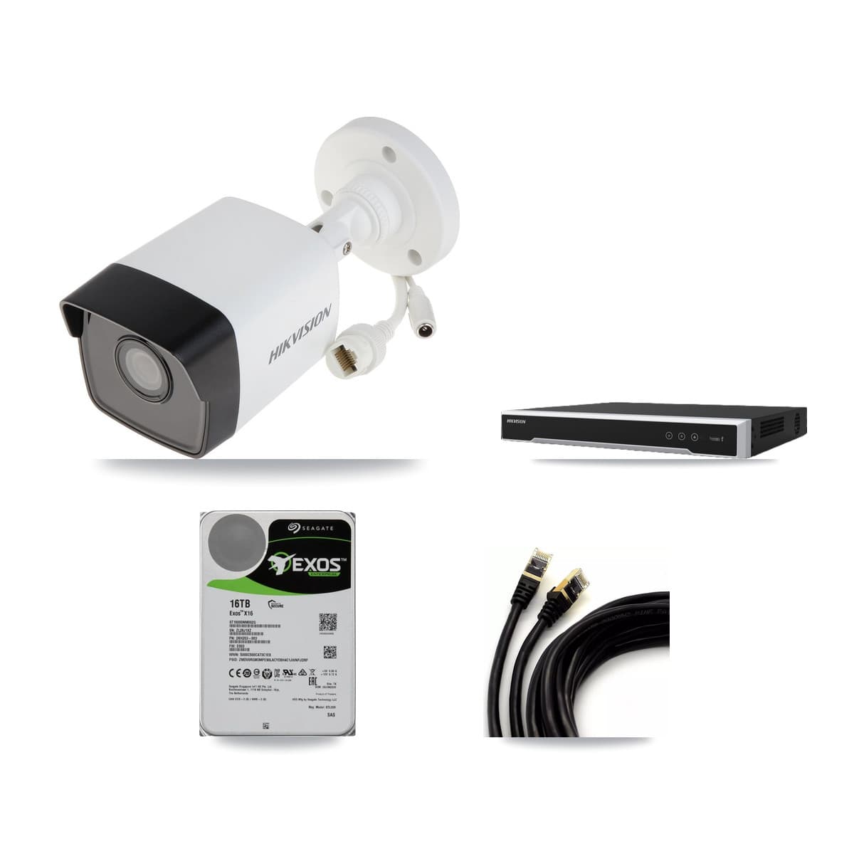 Hikvision 16-Channel 5MP CCTV Kit — 13 Bullet Cameras + 16TB Recording (DS-7616NI-M2 Recorder)