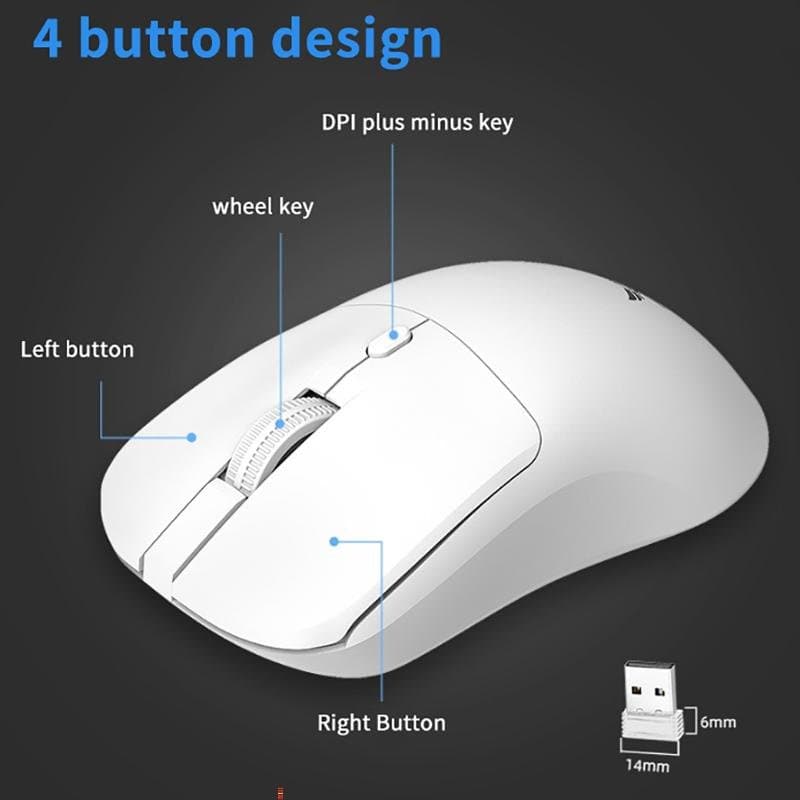 Wireless Bluetooth 5.4 Mouse For iPad Samsung Huawei MiPad Android Windows Tablet 1600DPI 2.4G Rechargeable Mouse For Laptop PC